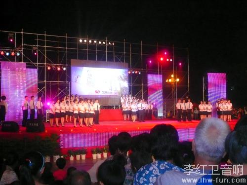 新郑皇帝故里演出现场，设备采用LS3-LA线性阵列音响，功放采用LT系列。
